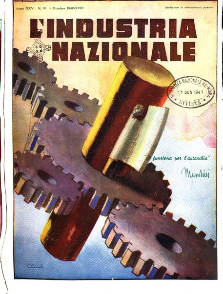 L'industria nazionale rivista mensile dell'autarchia