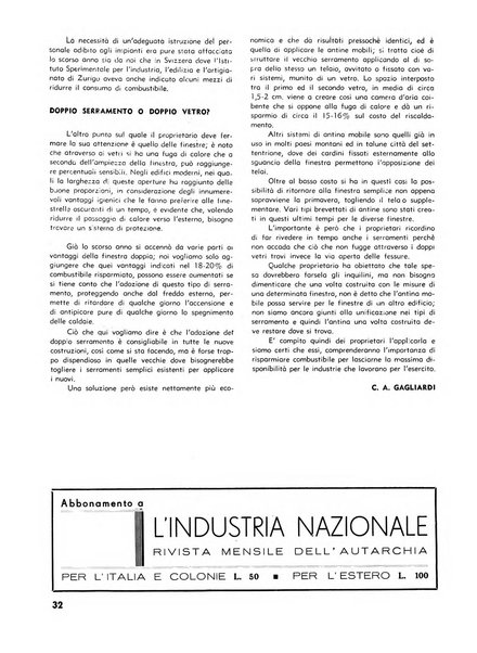 L'industria nazionale rivista mensile dell'autarchia