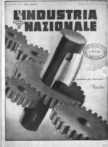 L'industria nazionale rivista mensile dell'autarchia