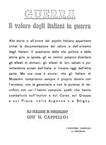 L'industria nazionale rivista mensile dell'autarchia