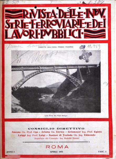 Rivista delle industrie ferroviarie e dei lavori pubblici grande rassegna di politica economica e di tecnica industriale