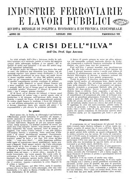 Rivista delle industrie ferroviarie e dei lavori pubblici grande rassegna di politica economica e di tecnica industriale