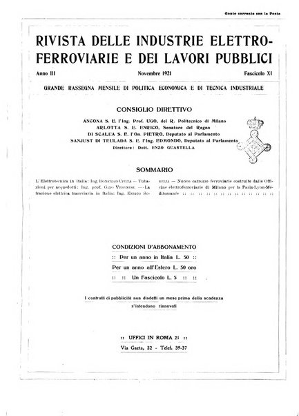 Rivista delle industrie ferroviarie e dei lavori pubblici grande rassegna di politica economica e di tecnica industriale