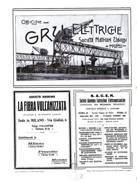 Rivista delle industrie elettro-ferroviarie e dei lavori pubblici grande rassegna mensile di politica economica e di tecnica industriale