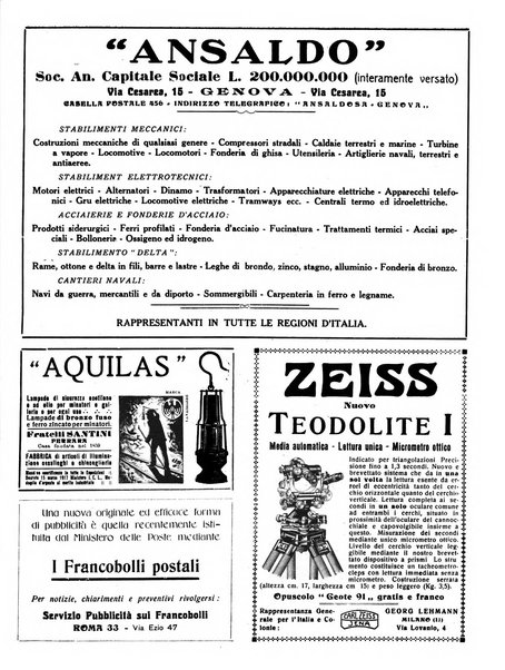 Rivista delle industrie elettro-ferroviarie e dei lavori pubblici grande rassegna mensile di politica economica e di tecnica industriale