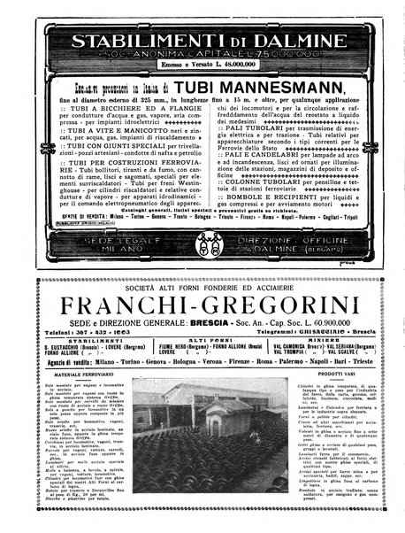 Rivista delle industrie elettro-ferroviarie e dei lavori pubblici grande rassegna mensile di politica economica e di tecnica industriale