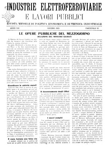 Rivista delle industrie elettro-ferroviarie e dei lavori pubblici grande rassegna mensile di politica economica e di tecnica industriale