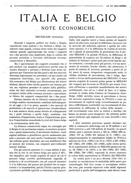 Le vie dell'impero organo di espansione coloniale italiana