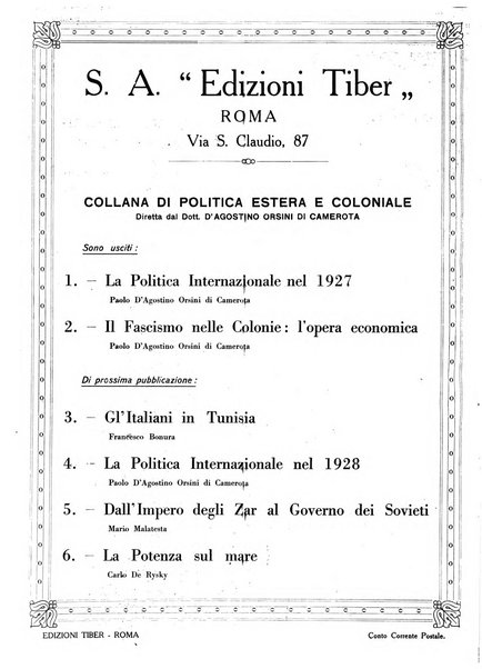 Le vie dell'impero organo di espansione coloniale italiana