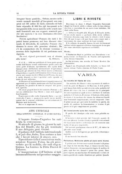 La rivista verde per la popolarizzazione dell'Istituto agrario internazionale