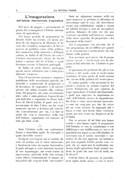 La rivista verde per la popolarizzazione dell'Istituto agrario internazionale
