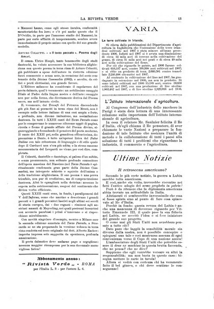 La rivista verde per la popolarizzazione dell'Istituto agrario internazionale
