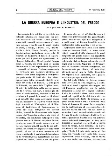 Rivista del freddo periodico mensile illustrato tecnico, scientifico, economico, commerciale