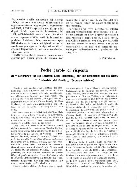 Rivista del freddo periodico mensile illustrato tecnico, scientifico, economico, commerciale