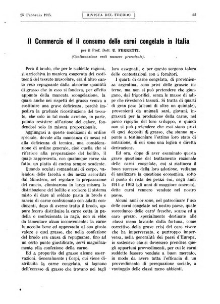 Rivista del freddo periodico mensile illustrato tecnico, scientifico, economico, commerciale