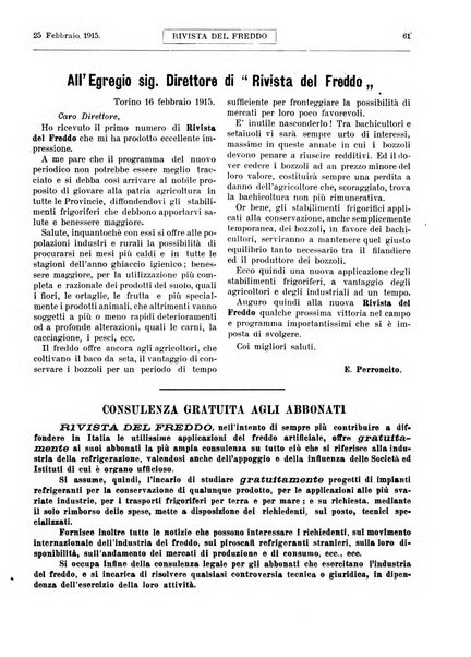 Rivista del freddo periodico mensile illustrato tecnico, scientifico, economico, commerciale