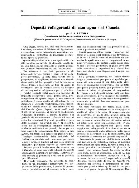 Rivista del freddo periodico mensile illustrato tecnico, scientifico, economico, commerciale