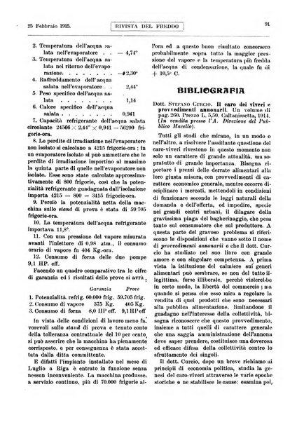 Rivista del freddo periodico mensile illustrato tecnico, scientifico, economico, commerciale