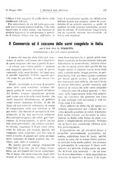 Rivista del freddo periodico mensile illustrato tecnico, scientifico, economico, commerciale