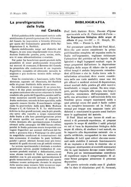 Rivista del freddo periodico mensile illustrato tecnico, scientifico, economico, commerciale