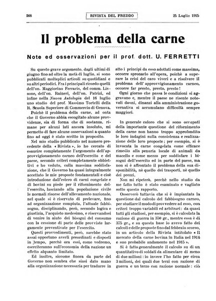 Rivista del freddo periodico mensile illustrato tecnico, scientifico, economico, commerciale