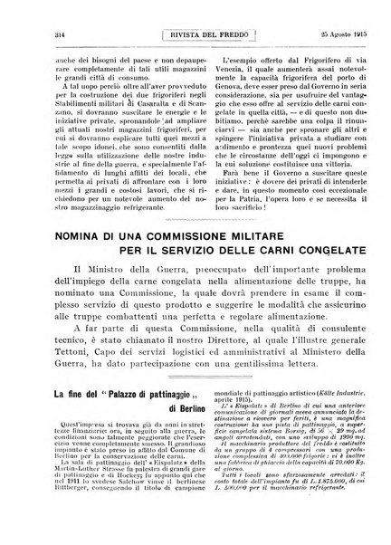 Rivista del freddo periodico mensile illustrato tecnico, scientifico, economico, commerciale