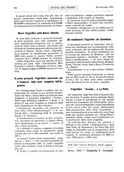 Rivista del freddo periodico mensile illustrato tecnico, scientifico, economico, commerciale