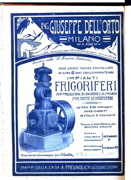 Rivista del freddo periodico mensile illustrato tecnico, scientifico, economico, commerciale