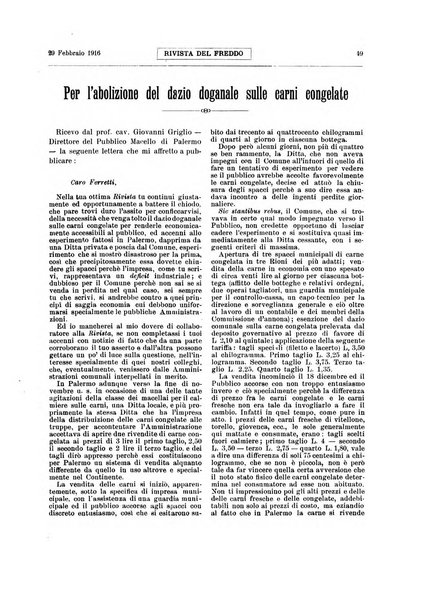 Rivista del freddo periodico mensile illustrato tecnico, scientifico, economico, commerciale