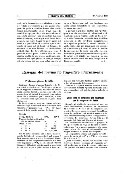 Rivista del freddo periodico mensile illustrato tecnico, scientifico, economico, commerciale