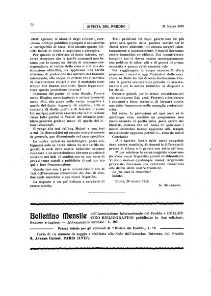 Rivista del freddo periodico mensile illustrato tecnico, scientifico, economico, commerciale