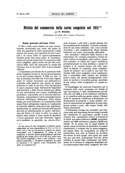 Rivista del freddo periodico mensile illustrato tecnico, scientifico, economico, commerciale