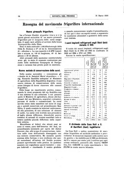 Rivista del freddo periodico mensile illustrato tecnico, scientifico, economico, commerciale