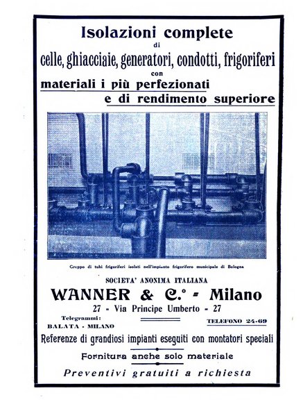 Rivista del freddo periodico mensile illustrato tecnico, scientifico, economico, commerciale