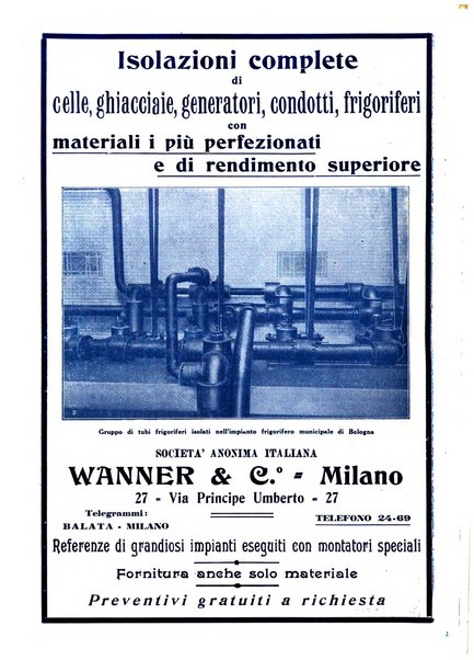 Rivista del freddo periodico mensile illustrato tecnico, scientifico, economico, commerciale