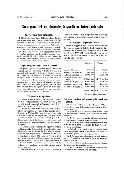 Rivista del freddo periodico mensile illustrato tecnico, scientifico, economico, commerciale