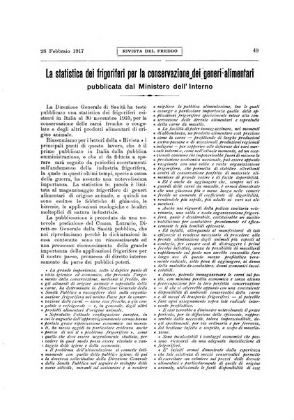 Rivista del freddo periodico mensile illustrato tecnico, scientifico, economico, commerciale