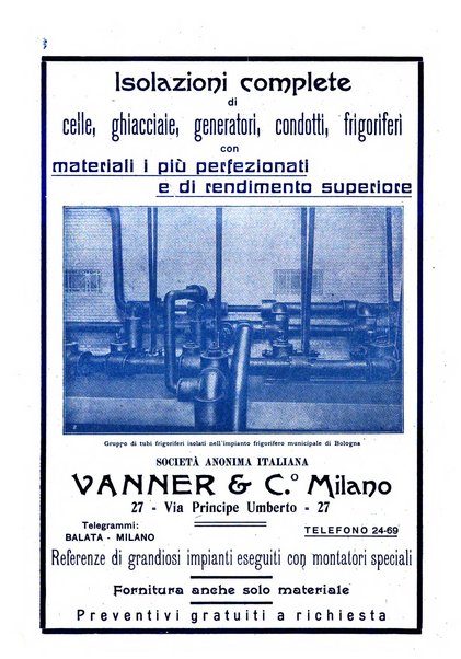 Rivista del freddo periodico mensile illustrato tecnico, scientifico, economico, commerciale