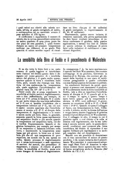 Rivista del freddo periodico mensile illustrato tecnico, scientifico, economico, commerciale