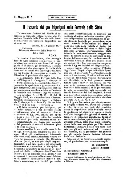 Rivista del freddo periodico mensile illustrato tecnico, scientifico, economico, commerciale