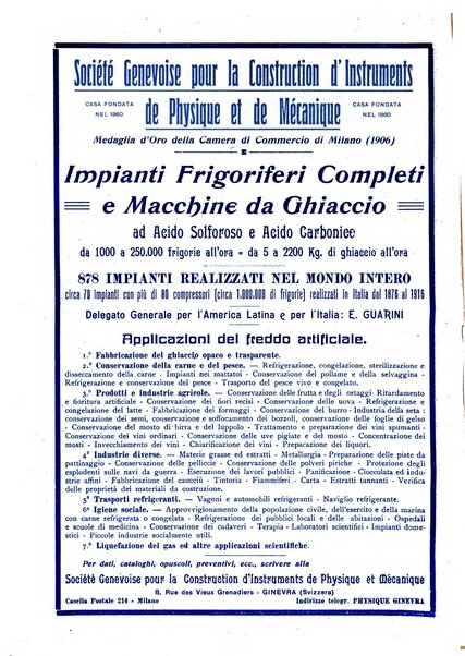 Rivista del freddo periodico mensile illustrato tecnico, scientifico, economico, commerciale