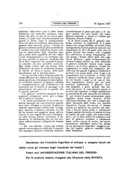 Rivista del freddo periodico mensile illustrato tecnico, scientifico, economico, commerciale