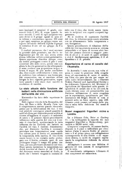 Rivista del freddo periodico mensile illustrato tecnico, scientifico, economico, commerciale