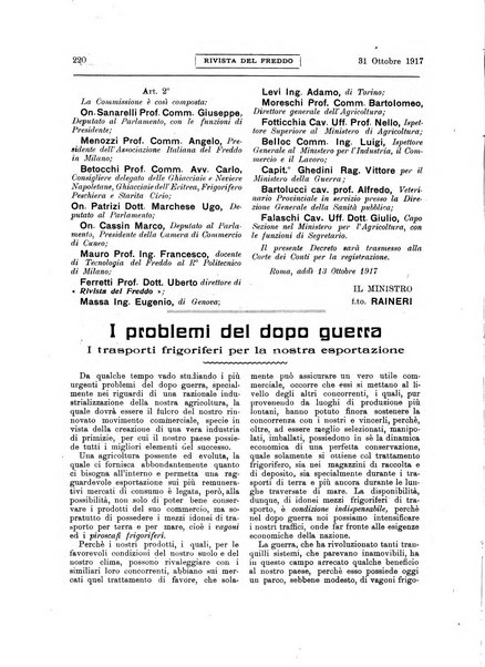 Rivista del freddo periodico mensile illustrato tecnico, scientifico, economico, commerciale