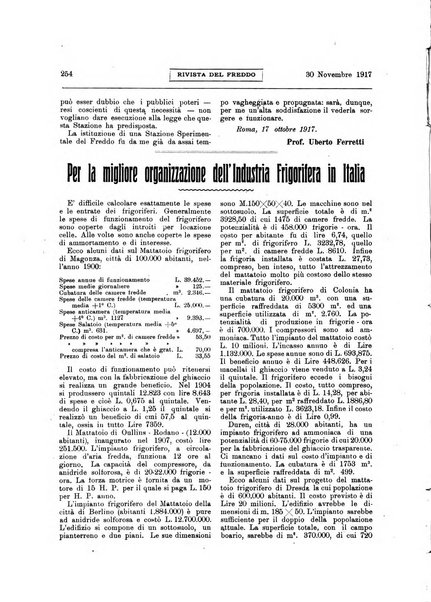 Rivista del freddo periodico mensile illustrato tecnico, scientifico, economico, commerciale