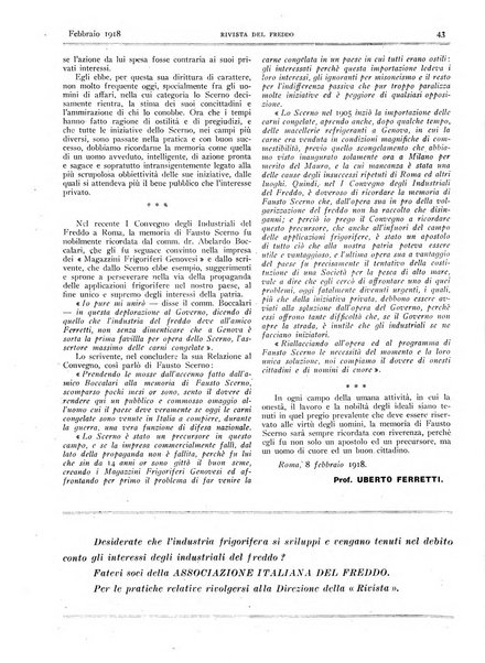 Rivista del freddo periodico mensile illustrato tecnico, scientifico, economico, commerciale