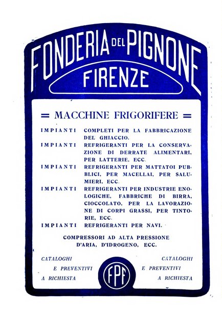 Rivista del freddo periodico mensile illustrato tecnico, scientifico, economico, commerciale