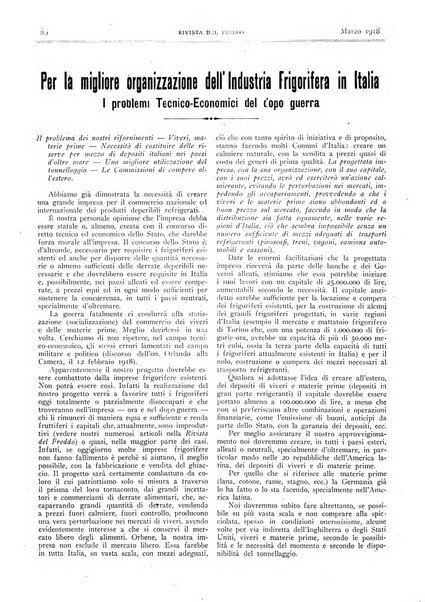 Rivista del freddo periodico mensile illustrato tecnico, scientifico, economico, commerciale