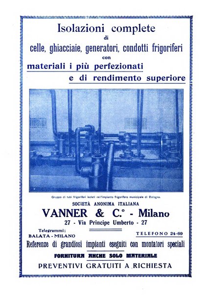 Rivista del freddo periodico mensile illustrato tecnico, scientifico, economico, commerciale