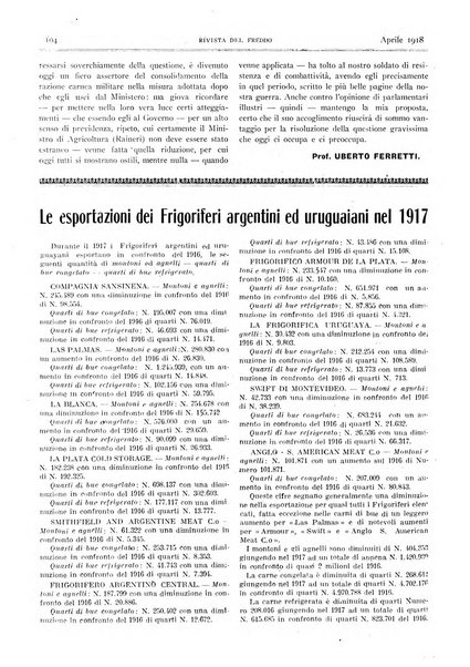 Rivista del freddo periodico mensile illustrato tecnico, scientifico, economico, commerciale